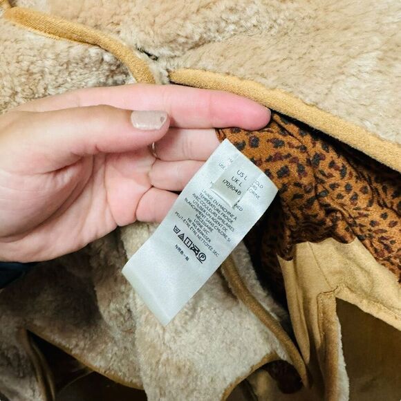 Anthropologie Amina Sherpa Coat Size Large - Picture 6 of 10